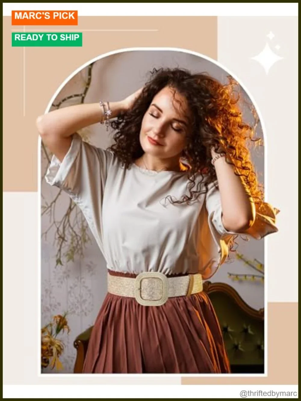 4 Pcs Women's Elastic Raffia Woven Belt Boho Rattan Buckle Stretch Straw Wide